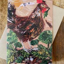A5 Broccoli Patch Blank Greeting Card by Clare O’Neill Artworks