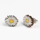 April Daisy Wooden Birth Flower Earrings DaphneRosa