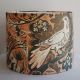 Grey/Pink Handmade Drum Lampshade in St Jude's Doveflight fabric by Mark Hearld