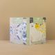 Spey Spring with China Dog & Delft Blue with Sea Holly and Feathers Notecards by Angie Lewin. 