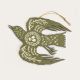 Woodland Bird Screenprinted Wooden Decoration by Folded Forest