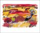 Pink River screeenprint - Carry Akroyd Art Greeting Card