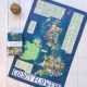UK County Flowers Tea Towel by Driftwood Designs
