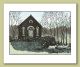Chapel at Ty'n Cwm Greeting Card by Ian Phillips Linocut Artist  ***